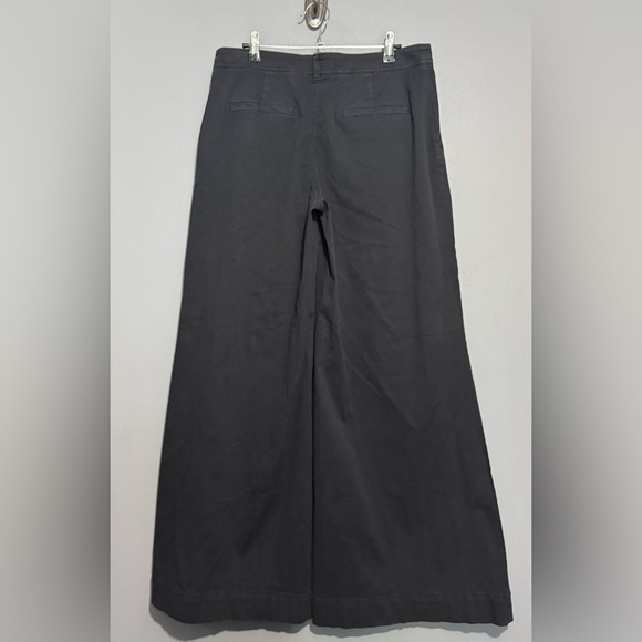 Anthropologie Black Dark Gray Wide Leg Dress Pants Womens Size 6 - Picture 2 of 7